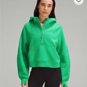 Lululemon Scuba Oversized Half-Zip Hoodie in Bright Gfeen